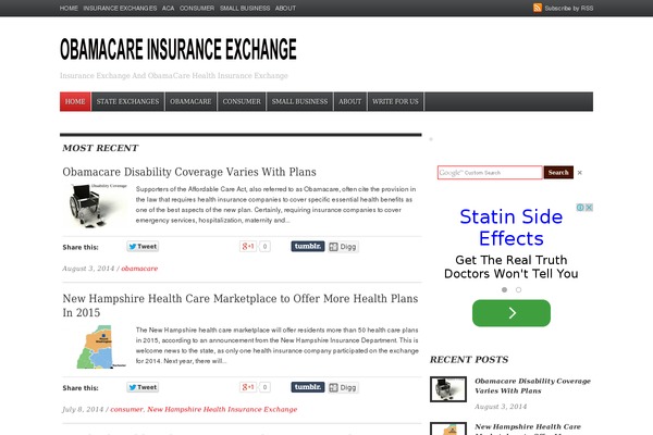 insuranceexchangehq.com site used Daily Headlines