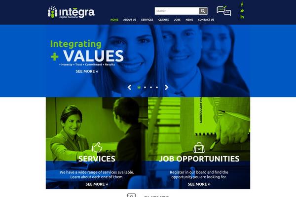 Integra theme site design template sample