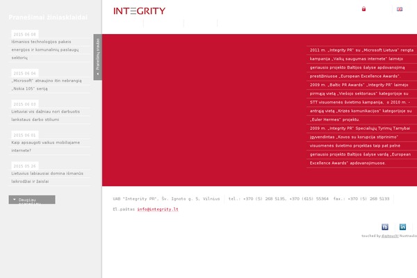 Integrity theme site design template sample