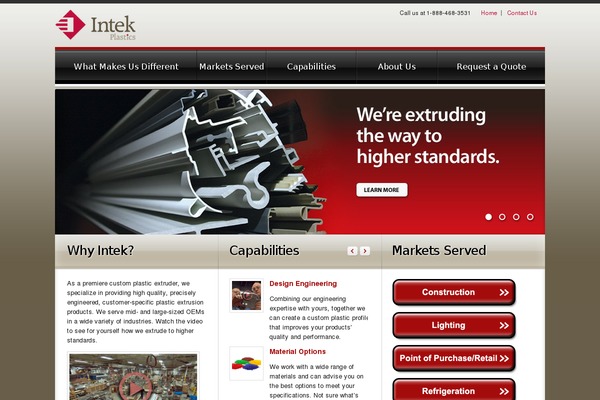 Intek theme site design template sample