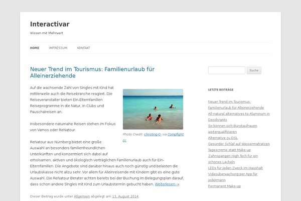 Twenty Twelve theme site design template sample