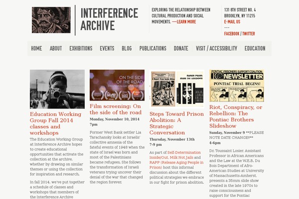 interferencearchive.org site used Interference-archive-2021