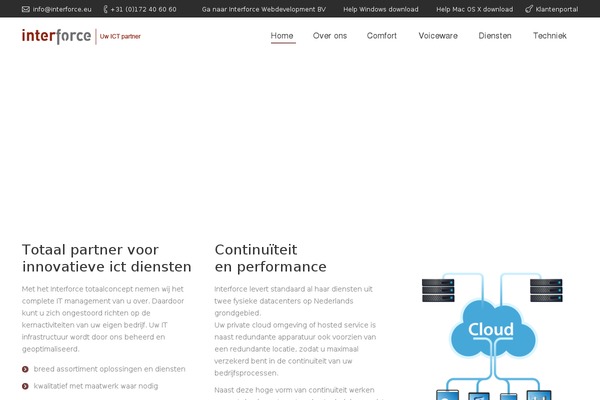 interforce.eu site used Webdevelopment