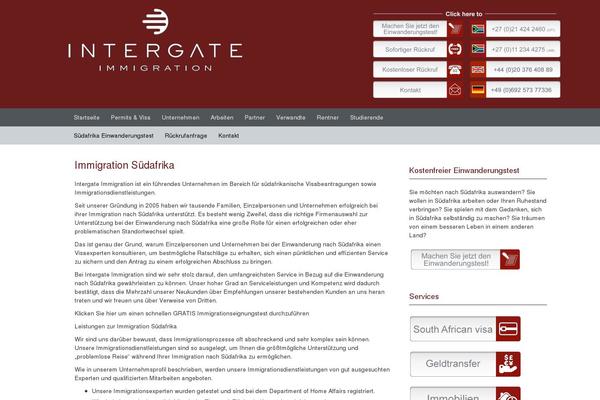 intergate-immigration.de site used Responsive Mobile