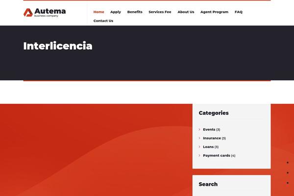 Autema theme site design template sample