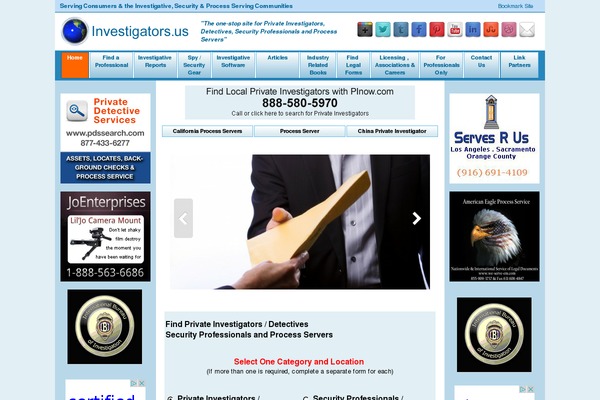 international-directories.com site used Investigators