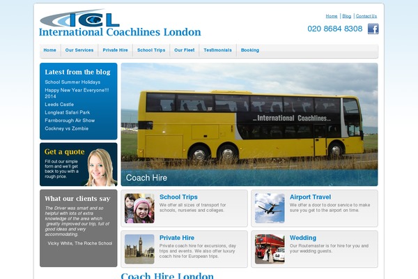 internationalcoaches.co.uk site used Icl