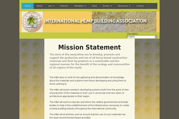 internationalhempbuilding.org site used Ihba