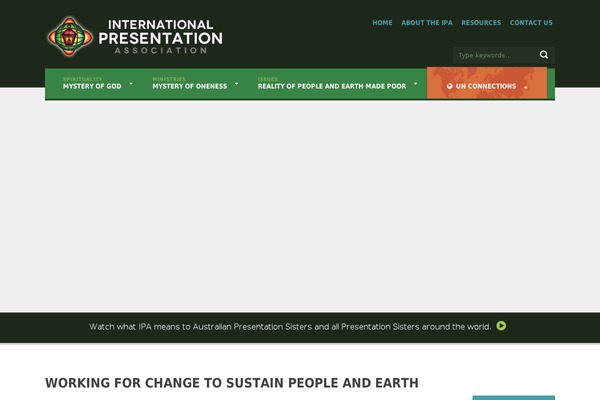 internationalpresentationassociation.org site used Charityhub-v1-03