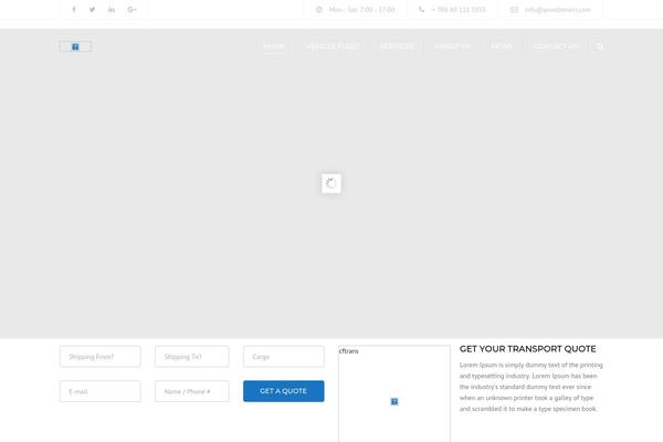 Transport-child theme site design template sample