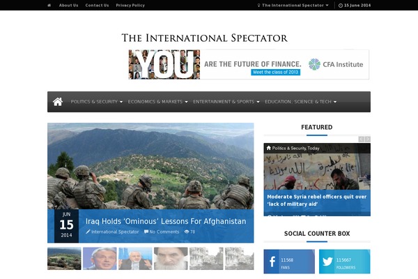 internationalspectator.com site used Adams