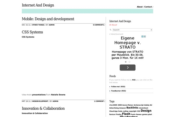 internetanddesign.com site used Modicus Remix