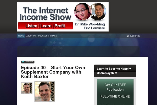 internetincomeshow.com site used Wp-therapy