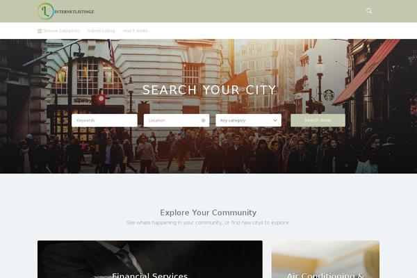 Listify theme site design template sample