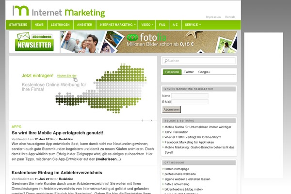 internetmarketing.at site used Internetmarketing