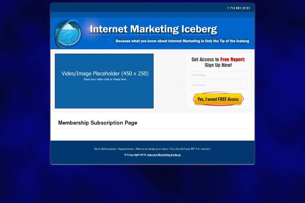 internetmarketingiceberg.com site used Lgstheme