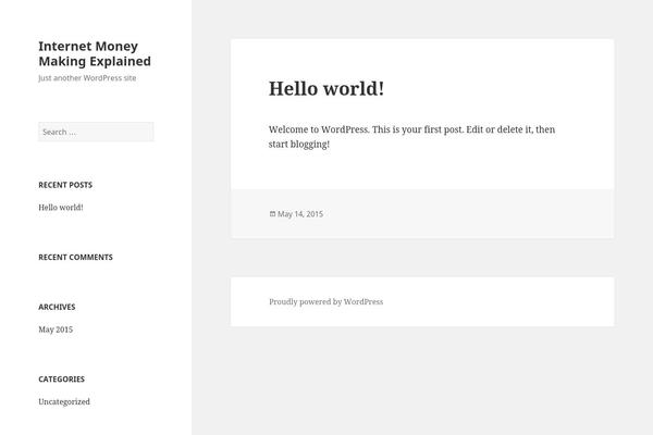 Twenty Fifteen theme site design template sample