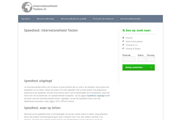 internetsnelheid-testen.nl site used Internetsnelheidtesten