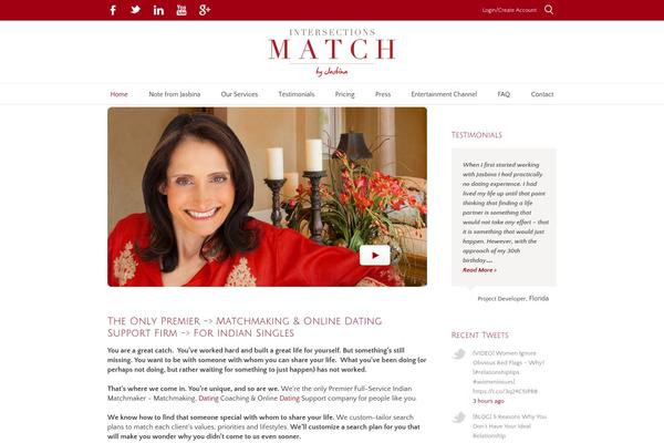 intersectionsmatch.com site used Avada