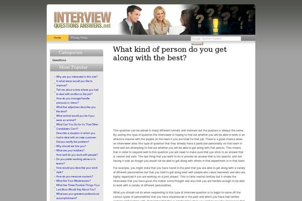 interviewquestionsanswers.net site used Gainestheme1