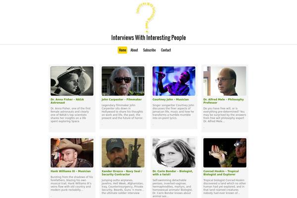 interviewswithinterestingpeople.com site used Interview