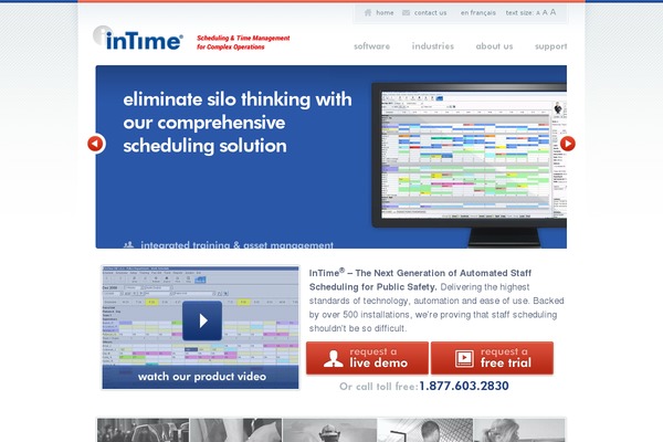 Intime theme site design template sample