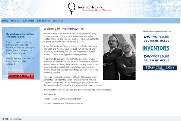 inventorhaus.com site used Erfinderhaus_theme