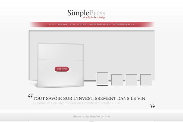 SimplePress theme site design template sample