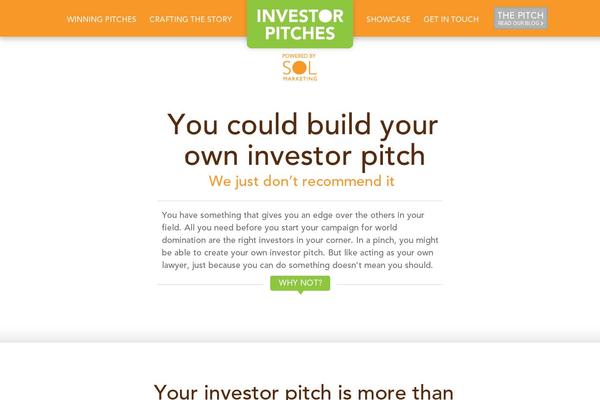 investorpitches.com site used Sol-investor-pitches