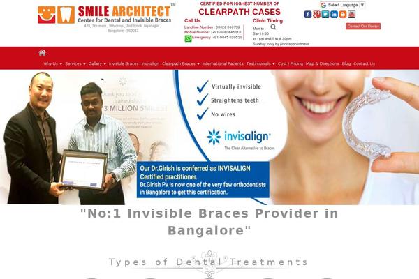 invisiblebracesbangalore.com site used Smilearchitect