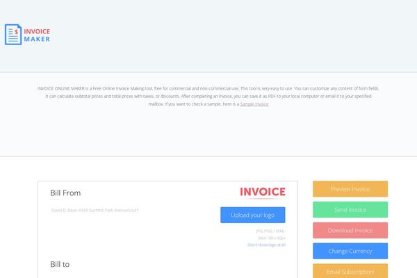 invoiceonlinemaker.com site used Invoice