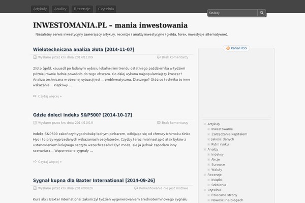 inwestomania.pl site used Zbench_child
