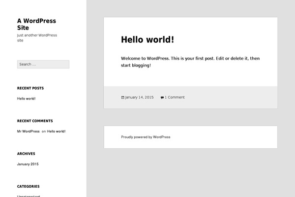 Twenty Fifteen theme site design template sample