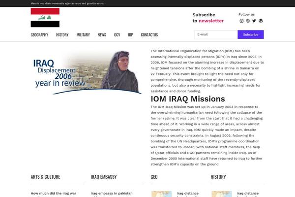 iom-iraq.net site used Iraq