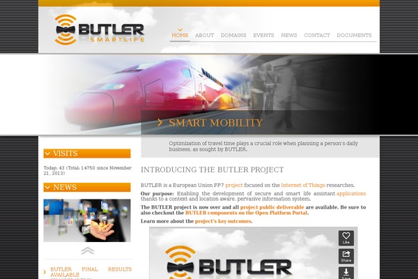 iot-butler.eu site used Butler