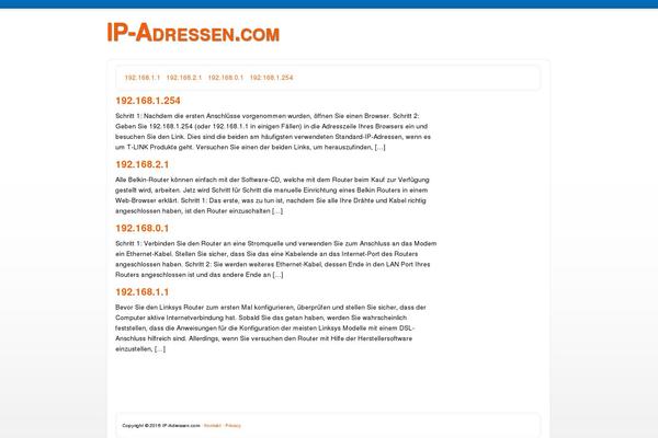 WordPress website example screenshot