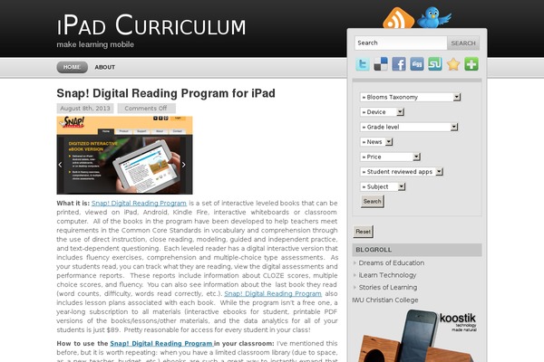ipadcurriculum.com site used Modern Style