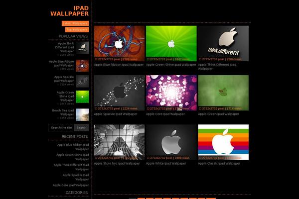 Ipad theme site design template sample