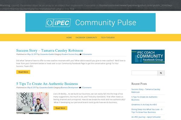 ipecenergyshot.com site used Puresimple