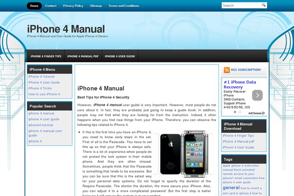 iphone4manual.com site used Hightech