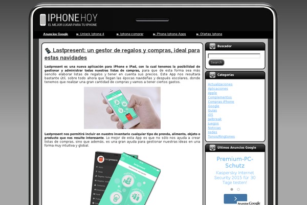 iphonehoy.com site used Iphone-style