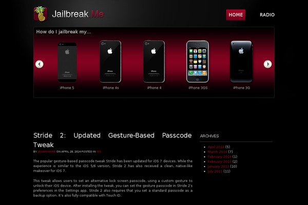 iphonelinux.org site used Jailbreakme