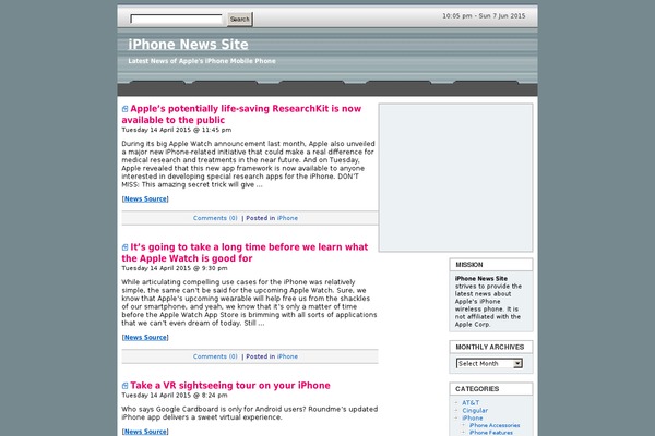iphonenewssite.com site used Adsmindedv2