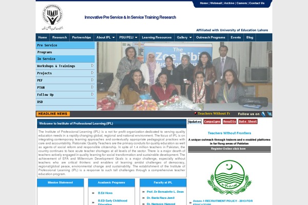 ipl.edu.pk site used Rteducation