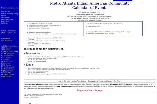 WordPress website example screenshot