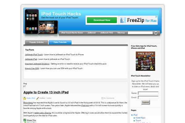 ipodtouchhacks.com site used Ipodtouchhacks