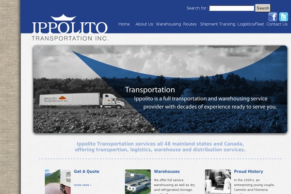 Transportation theme websites examples