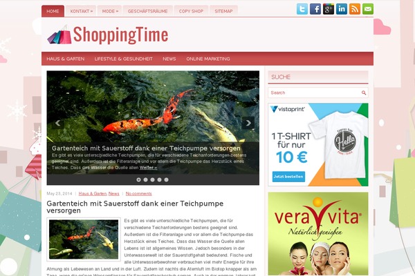 Shoppingtime theme site design template sample