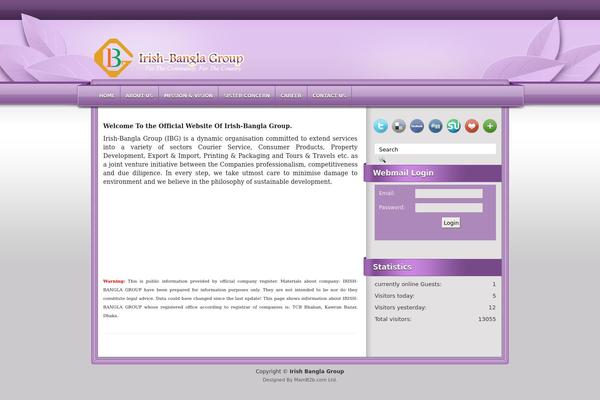 Purpleblog theme site design template sample