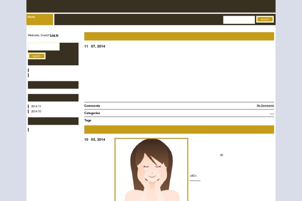 Brown-ish Grid theme site design template sample